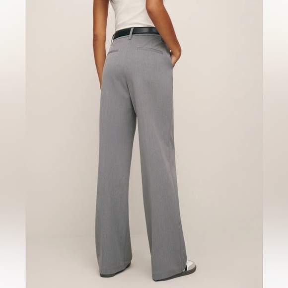 Reformation Alex Mid Rise Pant In Grey Twill, SZ 8, NWT - Picture 5 of 16